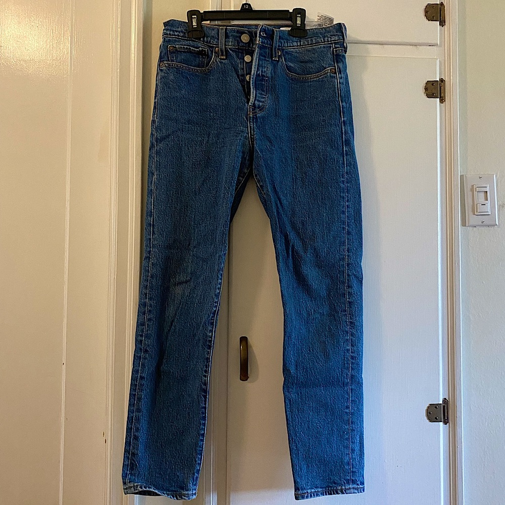 Dark blue mom jeans